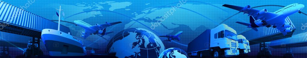 Mappa del mondo con collegamenti per spedizioni internazionali