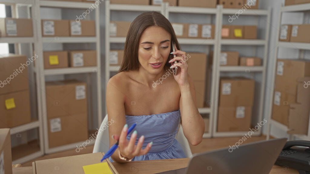 Cliente che ritira un pacco al banco di un punto spedizioni